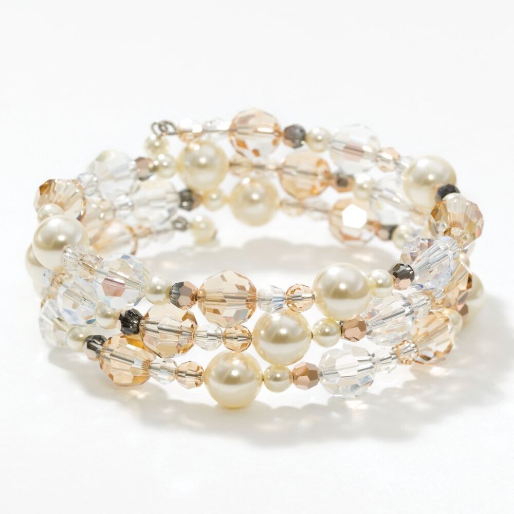 TWIST & SHOUT BRACELET, SAND by Touchstone Crystal by Swarovski‎ ✨NIB